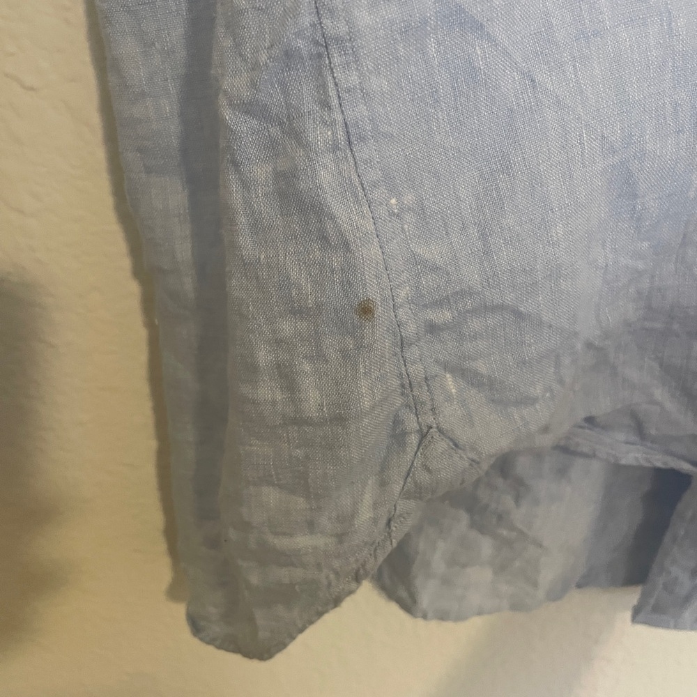 100% premium linen button down blouse - Picture 6 of 7
